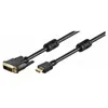 Goobay 51881 Câble DVI-D/HDMI, Doré, Noir, 1.5m Longueur de Câble