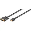 Goobay 51580 Câble DVI-D/HDMI, Doré, Noir, 2m Longueur de Câble