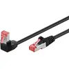 GOOBAY Câble Ethernet Cat6 3m surblindé noir 1x RJ45 coudé