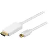 Goobay - Câble adaptateur - Mini DisplayPort mâle pour HDMI mâle - 1 m - blanc