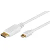 SANS Câble adaptateur Mini DisplayPort - WENTRONIC - 1m - Connecteur verrouillable - Blanc