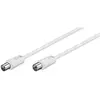 Microconnect Goobay Cable antenne coax pièce 2,50m, blanc (11511)