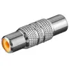 Raccord "I" RCA femelle/femelle, chrome