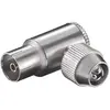Goobay Coax angle jack (metal) with screw fixing - For connection with a coax cable