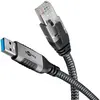Goobay 70692 changeur de genre de câble USB A RJ-45 Noir, Argent
