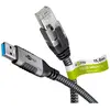 Goobay Câble Ethernet USB-A 3.0 vers RJ45 CAT 6 FTP - M/M - 15 m