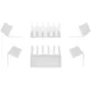 goobay Lot de 2 Supports de câble pour Bureau 5 Compartiments Blanc