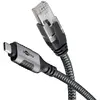 Goobay 70752 changeur de genre de câble USB C RJ-45 Noir, Argent