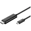 Goobay 77528 Câble Adaptateur USB-C HDMI 4k 60 Hz, 1, 80 m, Noir, 1.80m Longueur