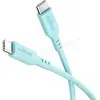 Goobay Câble USB-C en silicone - 1,5 m - Turquoise