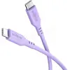 Goobay Câble en silicone USB 2.0 violet, connecteur USB-C > connecteur USB-C