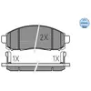 Meyle 025 242 2716/W Kit de plaquettes de frein, frein à disque