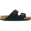 Birkenstock - Arizona SFB Suede Leather - Sandales Black - 40 - Normal