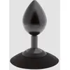 Malesation Plug Anal Ventouse en Aluminium Alu-Plug Noir Medium
