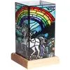 Wagner Life Lampe à poser LED Art Light Licorne, socle en bois, acryli...
