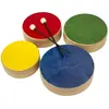 Rohema Set De 4 Toms De Couleur En Bois + 2 Baguettes - 3+