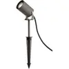 Deko-Light Spot sur piquet Spiky, Ø 6 cm, gris, orientable, IP65, GU10