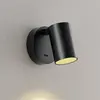 Deko-Light Spot mural CAN TILT, noir, Ø 10 cm métal interrupteur GU10