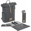 Lässig Sac à dos à langer en polyester recyclé Rolltop anthracite