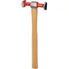 KS Tools Marteau à débosseler rond et angulaire  en acier manche HICKORY