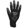 KS Tools 310.0470 Gants microfibres Taille L 12 paires Noir