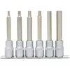 1/2" Jeu de douilles tournevis 6 pans intérieur, longues, 6 pcs.