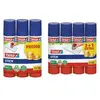 Stick colle - TESA - Lot de 4 - 20 gr - Sans solvant - Vert et multicolore