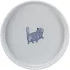 Lot de 4 gamelles pour chat platte et large en céramique Trixie TU