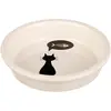 Trixie - Gamelle, chat/poisson, en céramique 0,25 L/ø 13 cm, blanc