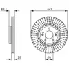 Disque de frein BD1616 Bosch BD1616