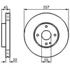 BOSCH Disques de frein pour MAZDA: MX3, 323 (Ref: 0 986 478 638)
