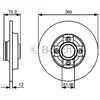 Disque de frein BOSCH 0 986 479 387 (Vendu à l'unité) - Réf. 0986479387