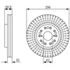 Disque de frein BOSCH 0 986 479 485 avant, ventilé, 1 pièce