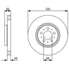 Bosch Automotive Jeu de 2 disques de frein, ventil, Essieu avant, par ex. pour Volvo