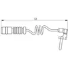 Contact d'avertissement, garniture de frein arrière / usure AP329 Bosch AP329