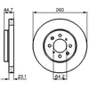 BOSCH Disques de frein pour HONDA: Civic (Ref: 0 986 479 226)