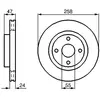 BOSCH Disques de frein pour MAZDA: 323 (Ref: 0 986 478 989)