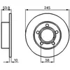 Disque de frein BOSCH 0 986 478 461 arrière, plein, 1 pièce