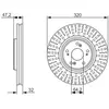 Bosch Automotive Jeu de 2 disques de frein, ventil, Essieu avant, par ex. pour Honda