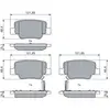 BOSCH Plaquettes de frein X4 pour TOYOTA: Verso (Ref: 0 986 494 404)