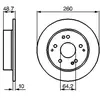 BOSCH Disques de frein pour HONDA: Civic (Ref: 0 986 479 225)