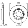 Disque de frein BOSCH 0 986 478 890 avant, ventilé, 1 pièce