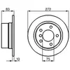 Bosch Automotive Jeu de 2 disques de frein, plein, Essieu arrière, par ex. pour BMW