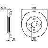 BOSCH Disques de frein pour TOYOTA: Starlet (Ref: 0 986 478 438)