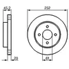 BOSCH Disques de frein pour NISSAN: Almera (Ref: 0 986 479 238)