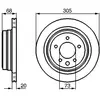 Disque de frein BOSCH 0 986 478 660 arrière, ventilé, 1 pièce