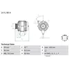 BOSCH Alternateur pour HONDA: Jazz, Civic (Ref: 0 986 082 790)