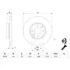 Disque de frein BOSCH 0 986 479 B73 avant, ventilé, 1 pièce