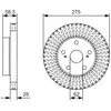 BOSCH Disques de frein pour TOYOTA: Hilux (Ref: 0 986 479 A97)