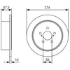 BOSCH Disques de frein pour SUBARU: Legacy (Ref: 0 986 479 A82)